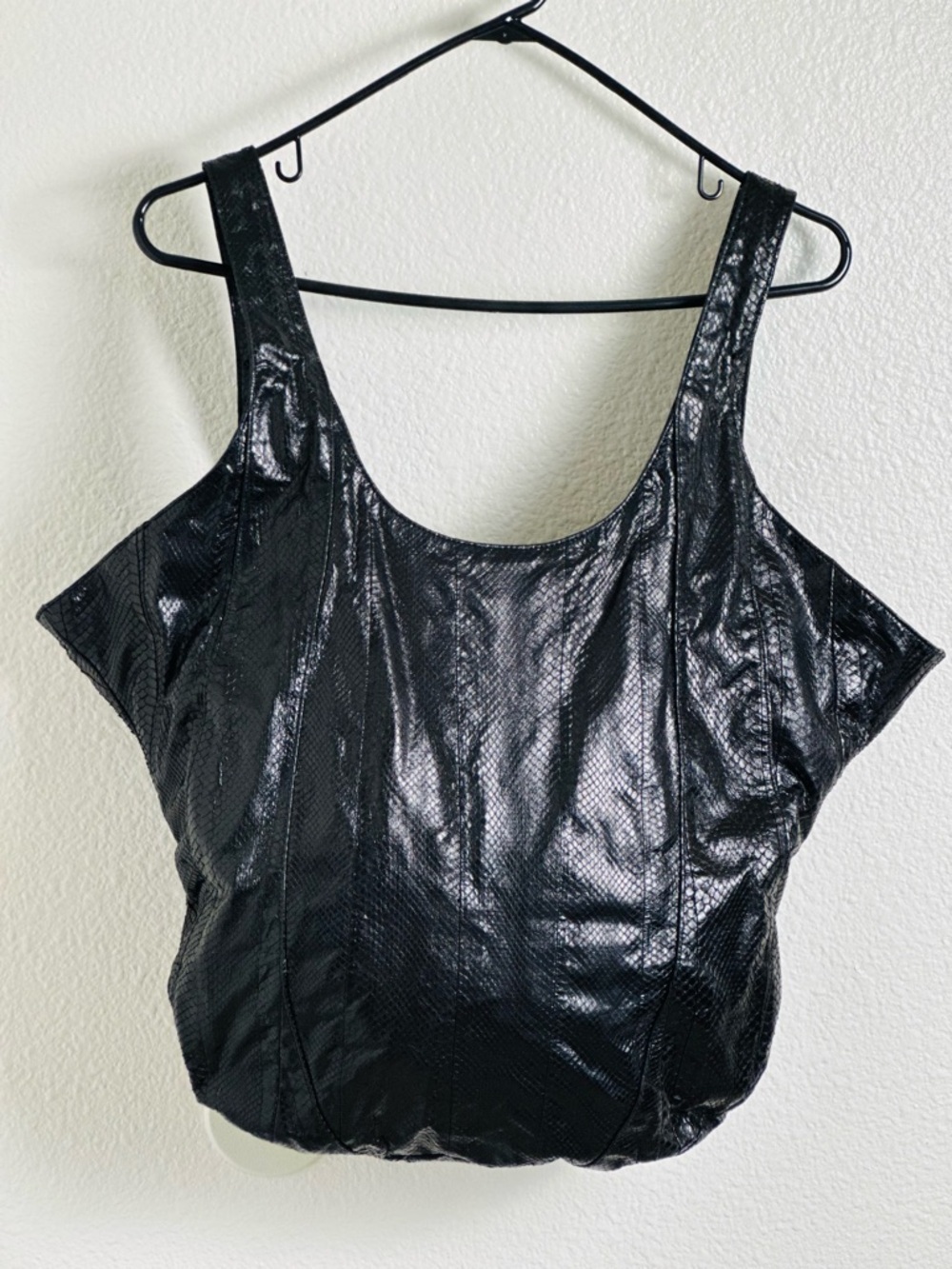 Beirn Black Snake Skin Leather Bag